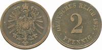 Kleinmünzen-Kaiserreich 2 Pfennig Kleiner Adler -