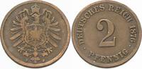 Kleinmünzen-Kaiserreich 2 Pfennig Kleiner Adler -