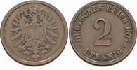 Kleinmünzen-Kaiserreich 2 Pfennig Kleiner Adler -
