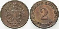 Kleinmünzen-Kaiserreich 2 Pfennig Kleiner Adler -