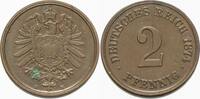 Kleinmünzen-Kaiserreich 2 Pfennig Kleiner Adler -