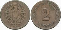 Kleinmünzen-Kaiserreich 2 Pfennig Kleiner Adler -