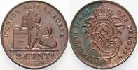 Belgien-Königreich 2 Centimes Leopold II 1865-1909. -