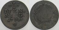 Lippe-Detmold, Pfennig Friedrich Wilhelm Leopold, 1789-1802. -
