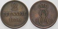 Hannover 2 Pfennige Ernst August 1837-1851. -