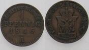 Schwarzburg-Sondershausen 1 Pfennig Günther Friedrich Carl II. 1835-1880. -