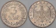 Kursmünze - Weimarer Republik 3 REICHSMARK Weimarer Republik -