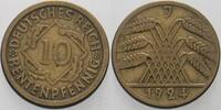 Kleinmünzen - Weimarer Republik 10 Rentenpfennig Weimarer Republik -