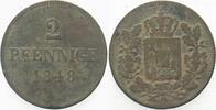Bayern 2 Pfennige Ludwig I. 1825-1848. -