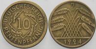 Kleinmünzen - Weimarer Republik 10 Rentenpfennig Weimarer Republik -
