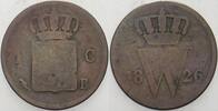 Niederlande-Königreich 1 Cent 1826 B Wilhelm I. 1815-1840. Schön 150.61 元 含税 ＋  83.67 元 运费