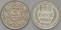 Tunesien 5 Francs Ahmad Pasha Bey -