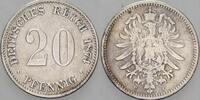 Kleinmünzen-Kaiserreich 20 Pfennig 1874 C Kleiner Adler Schön 66.94 元 含税 ＋  83.67 元 运费