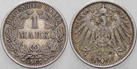 Kleinmünzen-Kaiserreich 1 Mark 1907 J Grosser Adler Sehr schön 58.62 元 含税 ＋  83.75 元 运费