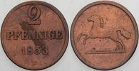 Braunschweig 2 Pfennige Wilhelm 1831-1884. -