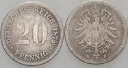 Kleinmünzen-Kaiserreich 20 Pfennig 1875 D Kleiner Adler Schön - sehr sch... 66.94 元 含税 ＋  83.67 元 运费