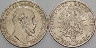 Mecklenburg-Schwerin 2 Mark Friedrich Franz II. 1842-1883. -