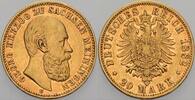 Sachsen-Meiningen 20 Mark Georg II., 1866-1914 -