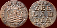 Zeeland Duit NOORDELIJKE NEDERLANDEN (NETHERLANDS) - REPUBLIEK, 1581-1795 - ZEELAND - 1760, Middelburg -