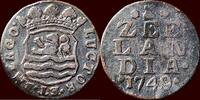Zeeland Duit NOORDELIJKE NEDERLANDEN (NETHERLANDS) - REPUBLIEK, 1581-1795 - ZEELAND - 1749, Middelburg -
