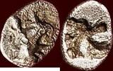 AR 1/96 Stater IONIA, TEOS - or hemi-tetartemorion, circa 525-510 BC -