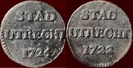 Utrecht duit NOORDELIJKE NEDERLANDEN (NETHERLANDS) - REPUBLIEK, 1581-1795 - STAD UTRECHT - Hybride 1724 / 1722 -