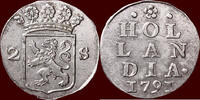 Holland Dubbele wapenstuiver NOORDELIJKE NEDERLANDEN (NETHERLANDS) - REPUBLIEK, 1581-1795 - HOLLAND - 1791, Dordrecht -