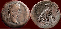 Roman Empire AE Diobol CLAUDIUS, 41-54 - EGYPTE, ALEXANDRIA - jr. 12 -
