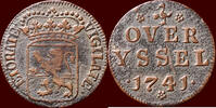 Overijssel Duit NOORDELIJKE NEDERLANDEN (NETHERLANDS) - REPUBLIEK, 1581-1795 - OVERIJSSEL - 1741, Kampen -