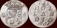 Holland Dubbele wapenstuiver NOORDELIJKE NEDERLANDEN (NETHERLANDS) - REPUBLIEK, 1581-1795 - HOLLAND - 1766/1, Dordrecht -