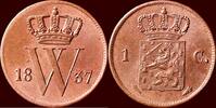 Koninkrijk der Nederlanden 1 Cent NEDERLAND (NETHERLANDS, KINGDOM) - WILLEM I, 1815-1840 - 1837, Utrecht -