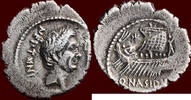AR Denarius ROMAN IMPERATORS - SEXTUS POMPEIUS & QUINTUS NASIDIUS - Sicily -