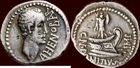 AR Denarius ROMAN IMPERATORS - CNAEUS DOMITIUS AHENOBARBUS - uncertain mint in the region of the Adriatic or Ionian Sea -