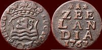 Zeeland Duit NOORDELIJKE NEDERLANDEN (NETHERLANDS) - REPUBLIEK, 1581-1795 - ZEELAND - 1763, Middelburg -
