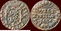 West-Friesland Duit NOORDELIJKE NEDERLANDEN (NETHERLANDS) - REPUBLIEK, 1581-1795 - WEST-FRIESLAND - 1604, Enkhuizen -