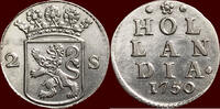 Holland Dubbele wapenstuiver NOORDELIJKE NEDERLANDEN (NORTHERN NETHERLANDS) - REPUBLIEK, 1581-1795 - HOLLAND - 1750, Dordrecht -