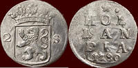 Holland Dubbele wapenstuiver NOORDELIJKE NEDERLANDEN (NETHERLANDS) - REPUBLIEK, 1581-1795 - HOLLAND - 1780, Dordrecht -