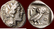  AR Drachm 449-413 BC v. Chr. ATTIKA, ATHENE (ATHENS) - 449-413 BC ss / ss+ 7,948.84 元 含税 ＋  418.36 元 运费