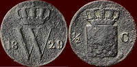 Koninkrijk der Nederlanden ½ Cent 1829 NEDERLAND (NETHERLANDS, KINGDOM) ... 234.28 元 含税 ＋  334.69 元 运费