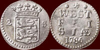 West-Friesland Dubbele wapenstuiver NOORDELIJKE NEDERLANDEN (NETHERLANDS) - REPUBLIEK, 1581-1795 - WEST- FRIESLAND - 1786, Hoorn -