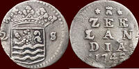 Zeeland Dubbele wapenstuiver NOORDELIJKE NEDERLANDEN (NETHERLANDS) - REPUBLIEK, 1581-1795 - ZEELAND - 1745, Middelburg -