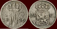 Koninkrijk der Nederlanden 25 Cents 1826 NEDERLAND (NETHERLANDS, KINGDOM... 125.51 元 含税 ＋  334.69 元 运费