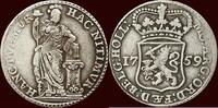 Holland ¼ Gulden NOORDELIJKE NEDERLANDEN (NETHERLANDS) - REPUBLIEK, 1581-1795 - HOLLAND - of muntmeesterpenning 1759, Dordrecht -