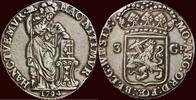 West-Friesland 3 Gulden NOORDELIJKE NEDERLANDEN (NETHERLANDS) - REPUBLIEK, 1581-1795 - WEST-FRIESLAND - 1794, Enkhuizen -