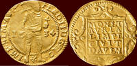Overijssel Gouden dukaat NOORDELIJKE NEDERLANDEN (NETHERLANDS) - OVERIJSSEL - STAD DEVENTER - FERDINAND II, 1619-1637 - -