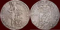 Gelderland Zilveren dukaat NOORDELIJKE NEDERLANDEN (NETHERLANDS) - REPUBLIEK, 1581-1795 - GELDERLAND - 1708, Harderwijk -
