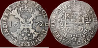 ZUIDELIJKE NEDERLANDEN (SOUTHERN NETHERLANDS) - HERTOGDOM BRABANT - KAREL II, 1665-1700 - Patagon 1672, Brussel -