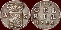 Gelderland Dubbele wapenstuiver NOORDELIJKE NEDERLANDEN (NETHERLANDS) - REPUBLIEK, 1581-1795 - GELDERLAND - 1786/5, Harderwijk -