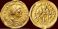 AV Tremissis ITALY - PSEUDO IMPERIAL COINAGE - THE OSTROGOTHIC KINGDOM - BADUILA, 541-552 - Ticinum -