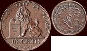 10 Centimes BELGIUM - KINGDOM - LEOPOLD I, 1831-1865 - -